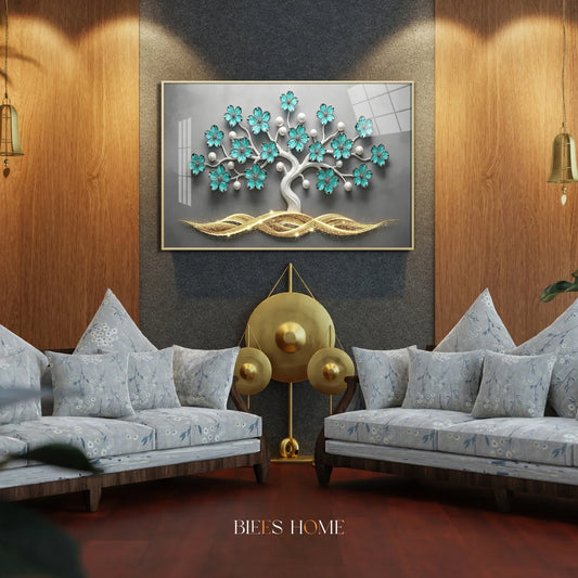 Teal Crystalline Arbor